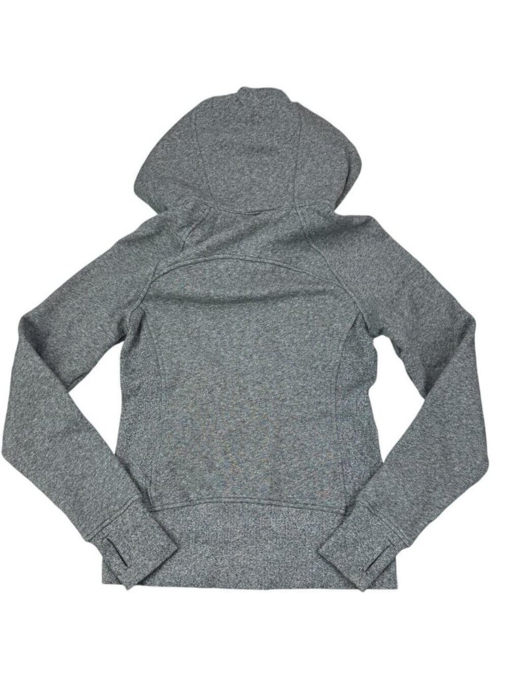 LULULEMON Scuba Hoodie Light Cotton Fleece Size 4 Heathered Speckled Black - Picture 7 of 7